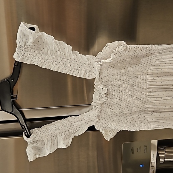 💕HILL HOUSE💕 The Ellie Nap Dress ~ White with Blue Swiss Dots Large - Picture 9 of 12